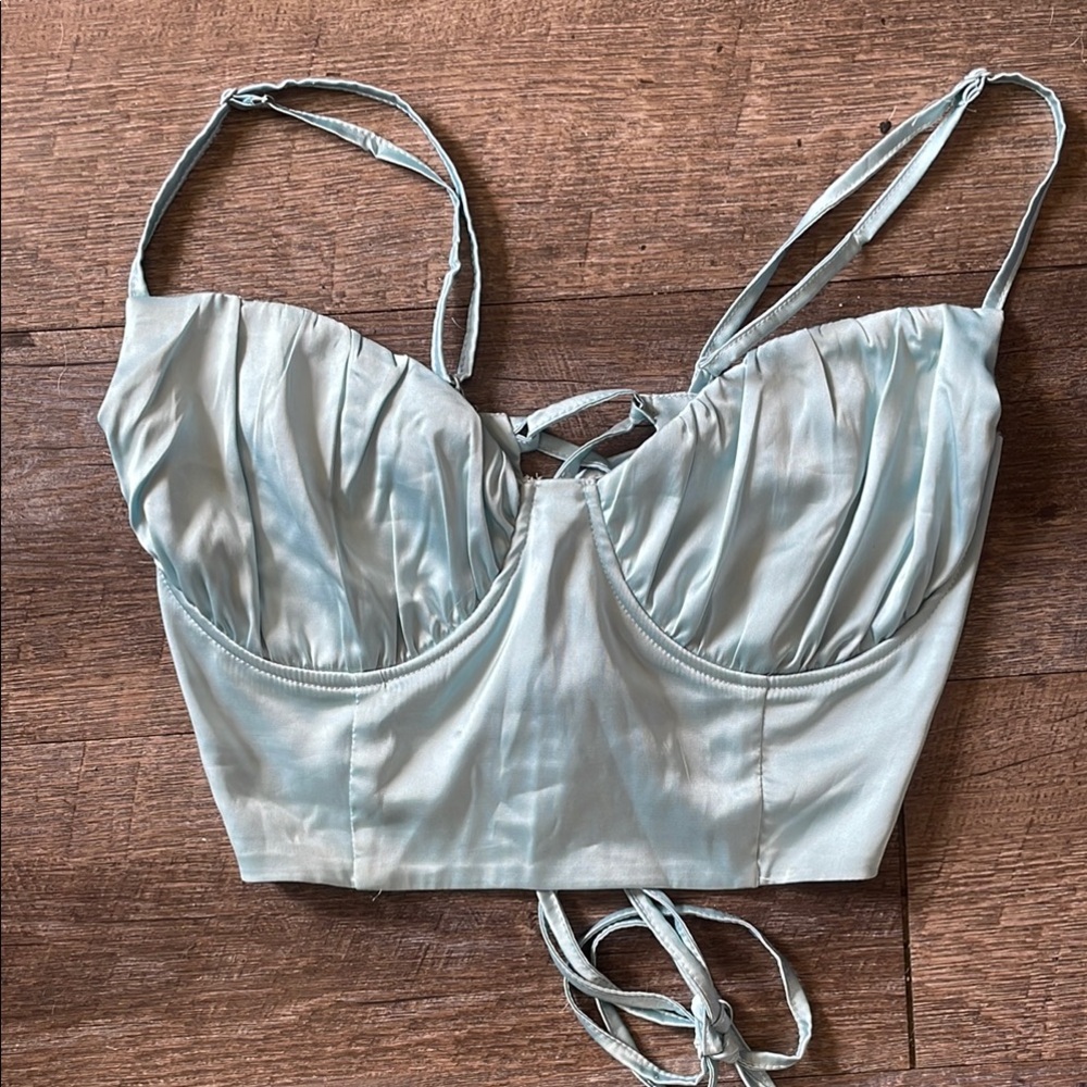 Hey babe lace up corset Crop Top